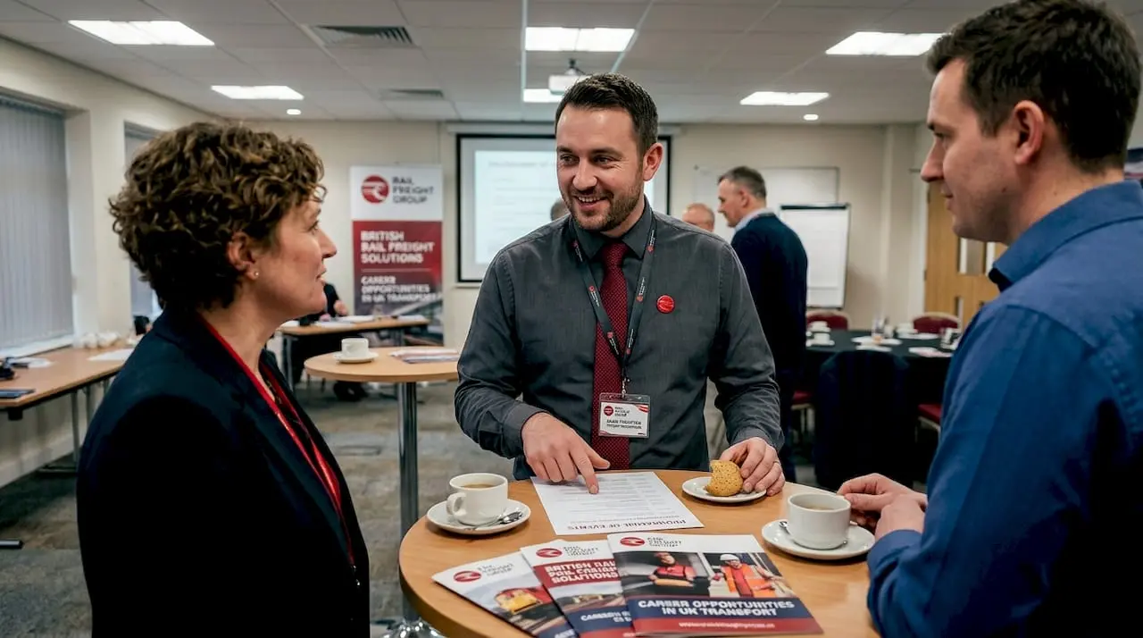 Rail networking event with informal discussion