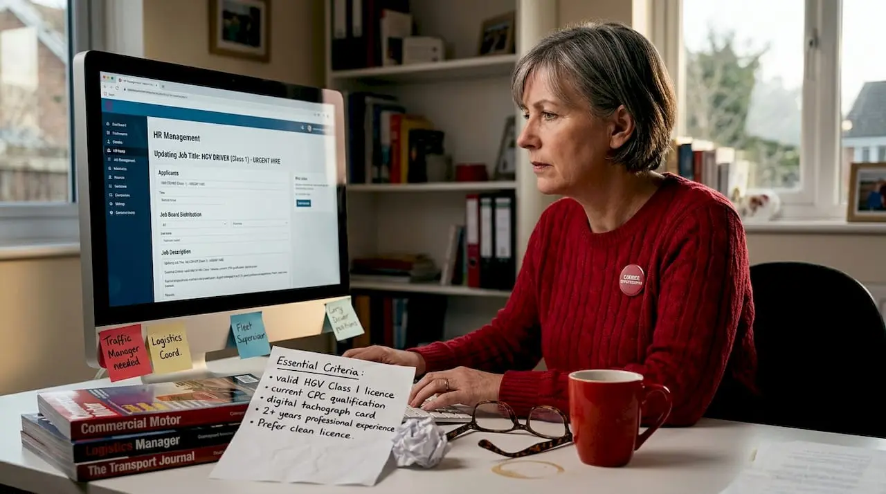HR specialist clarifies job title on screen