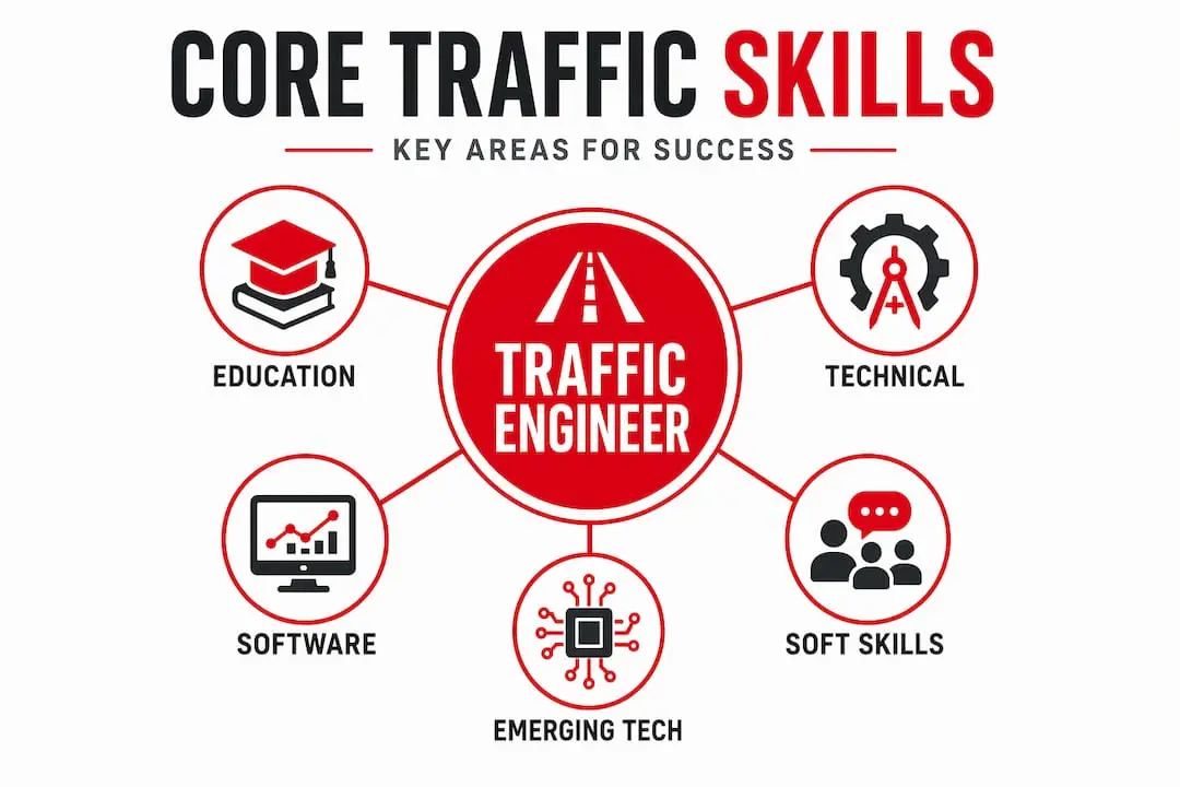 Key traffic engineering skills infographic