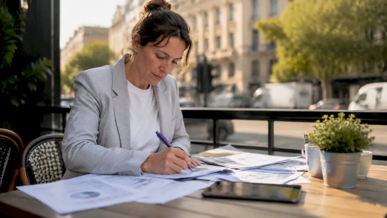 Recruitment manager reviewing transport hiring reports