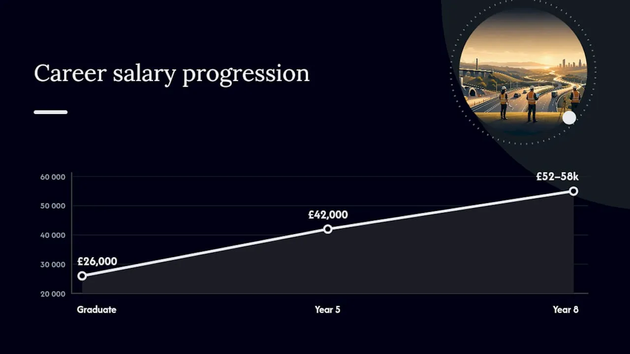 Highways engineer salary progression by career stage