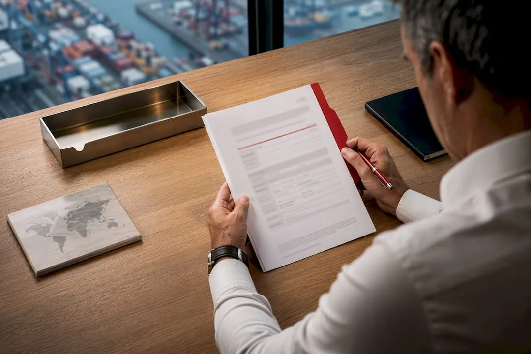 Hiring manager reviewing transport recruitment brief