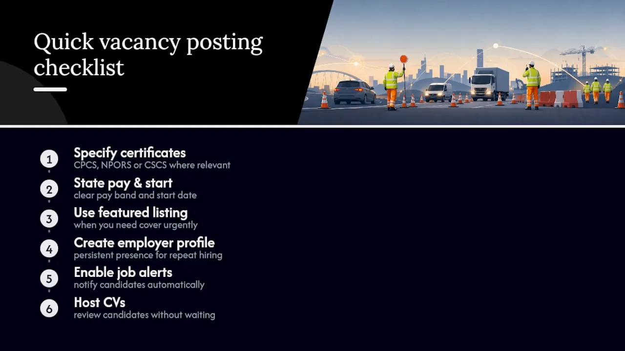 Post your traffic marshal vacancy where the right candidates actually look — overview diagram