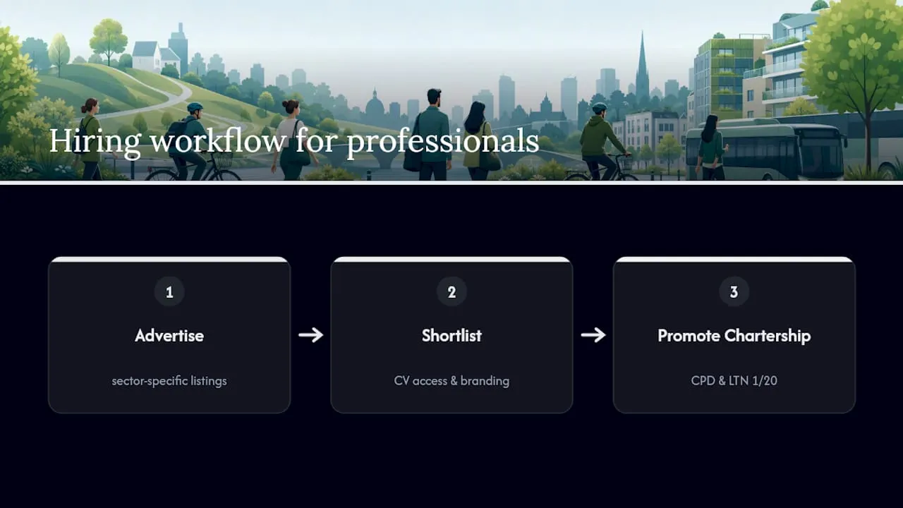 Active travel hiring workflow with CPD signals