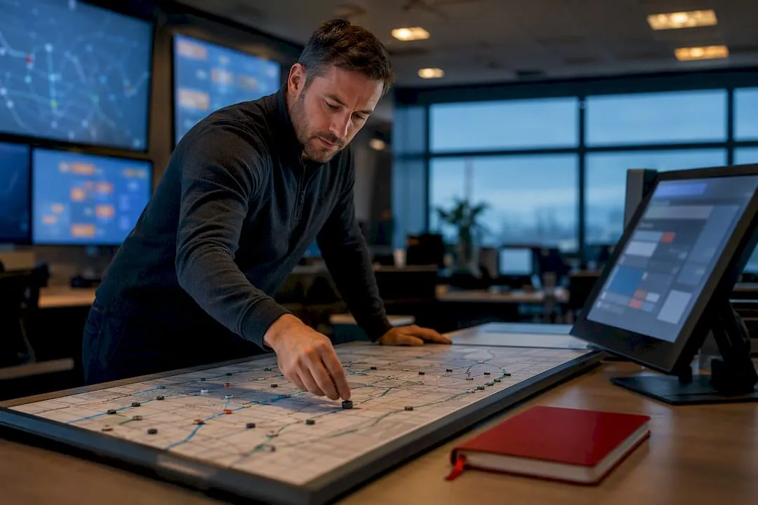 Freight planner adjusting a delivery sequence