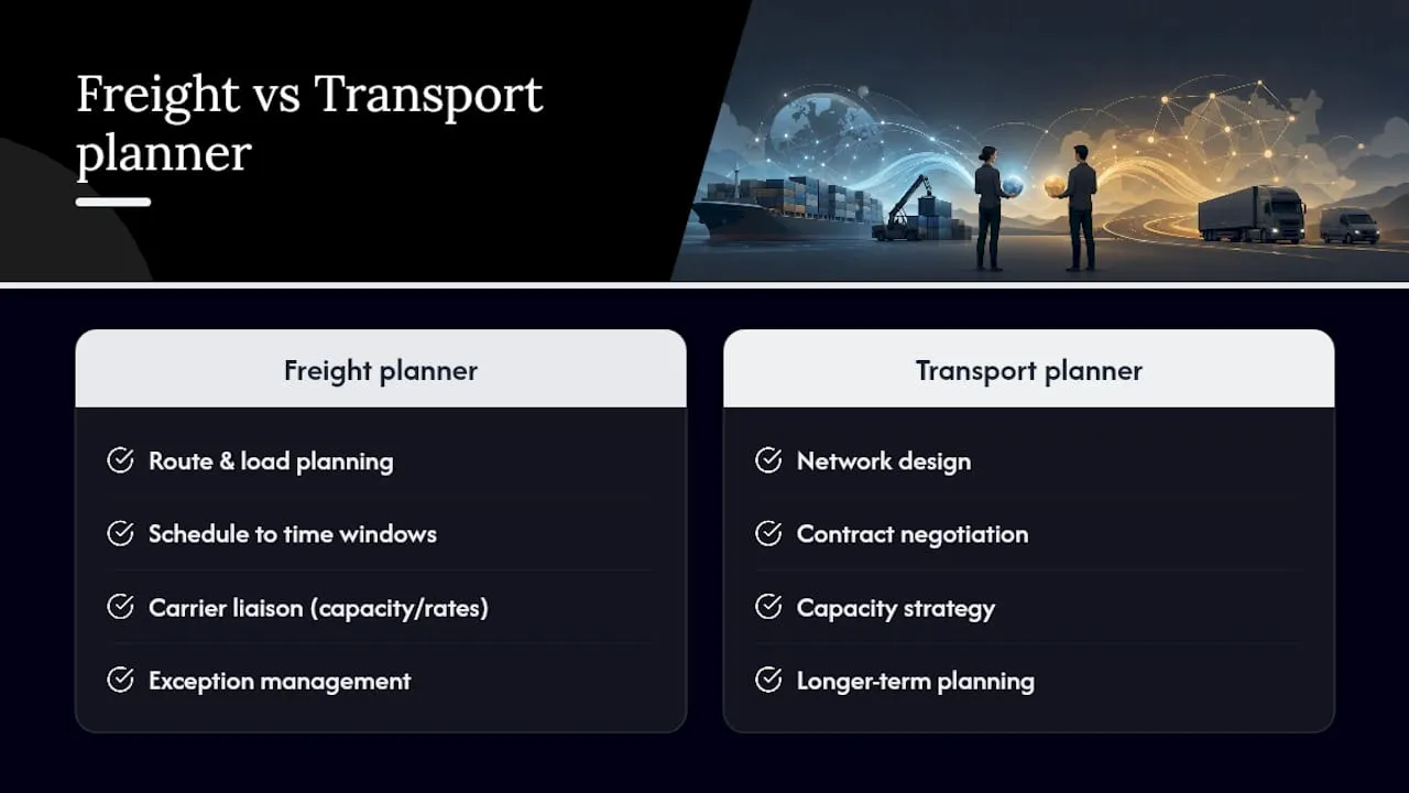 What does a freight planner actually do? — overview diagram