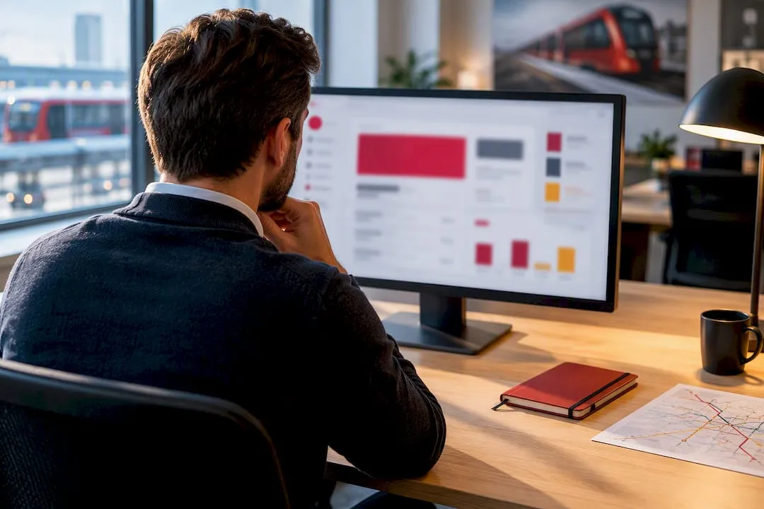 Hiring manager reviewing job advertising campaign