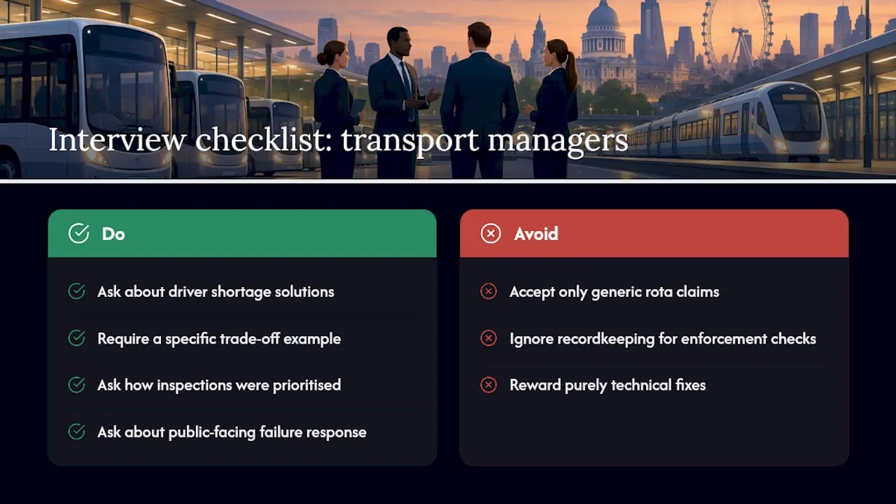 Typical challenges faced by public transport managers and how to evaluate if candidates can handle them — overview diagram