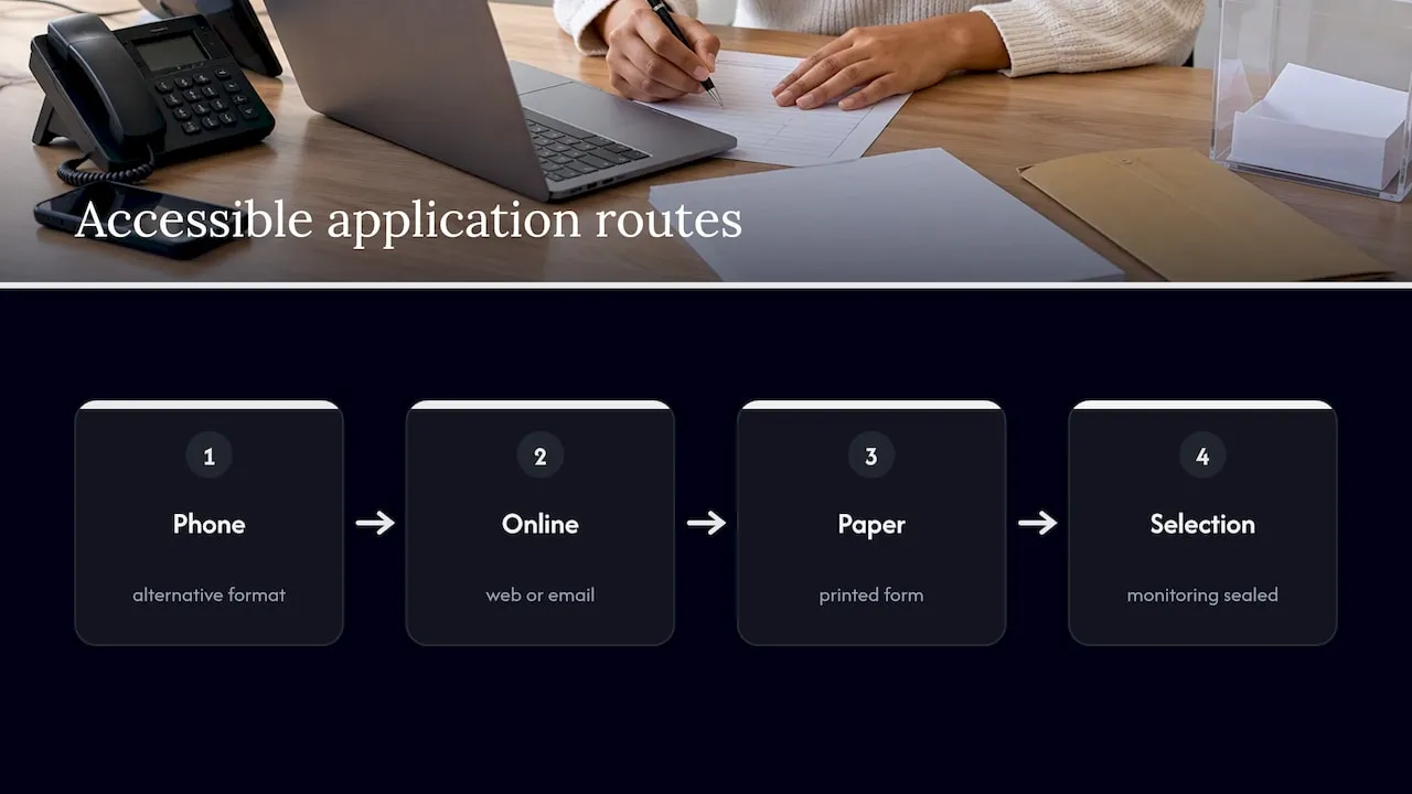 Three accessible job application routes