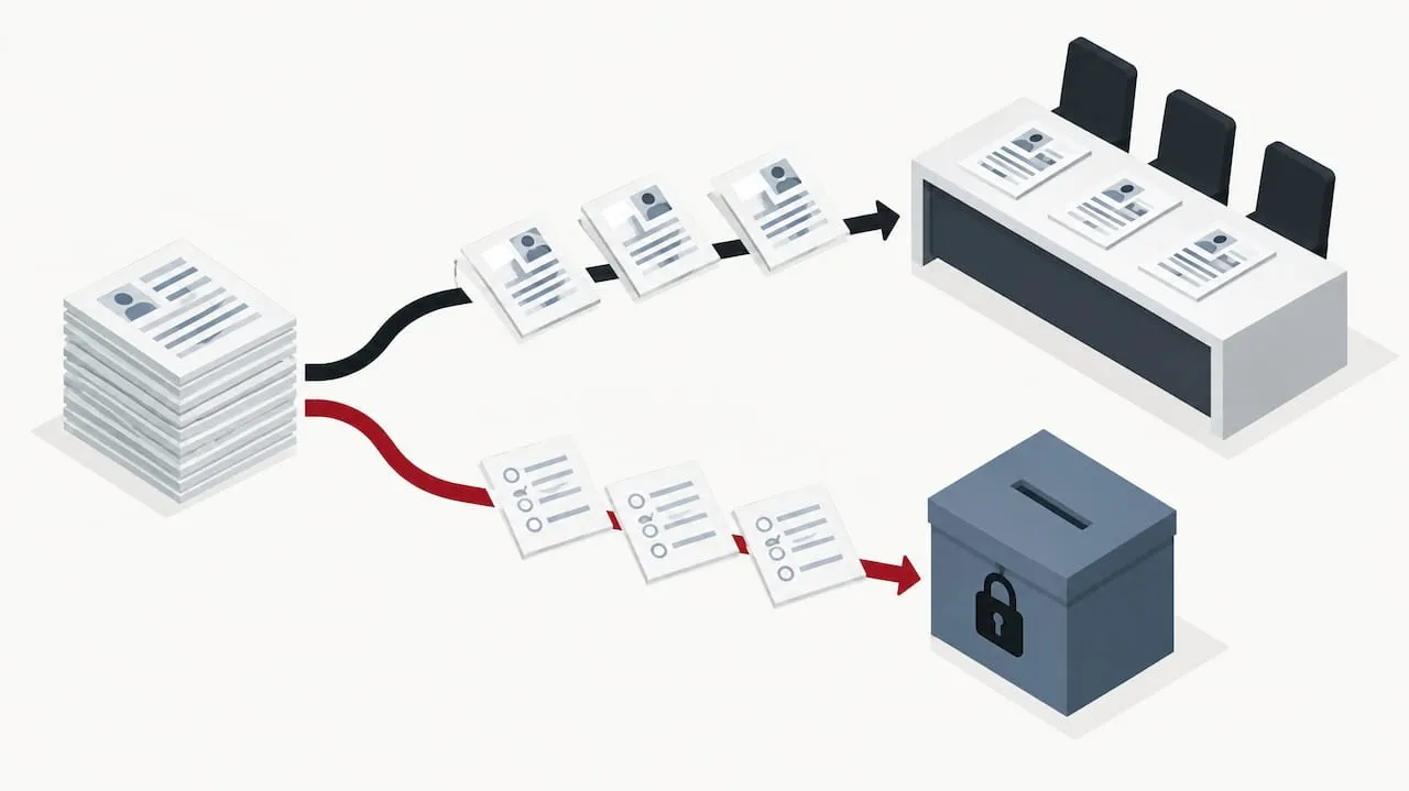 Equality monitoring data separated from CVs