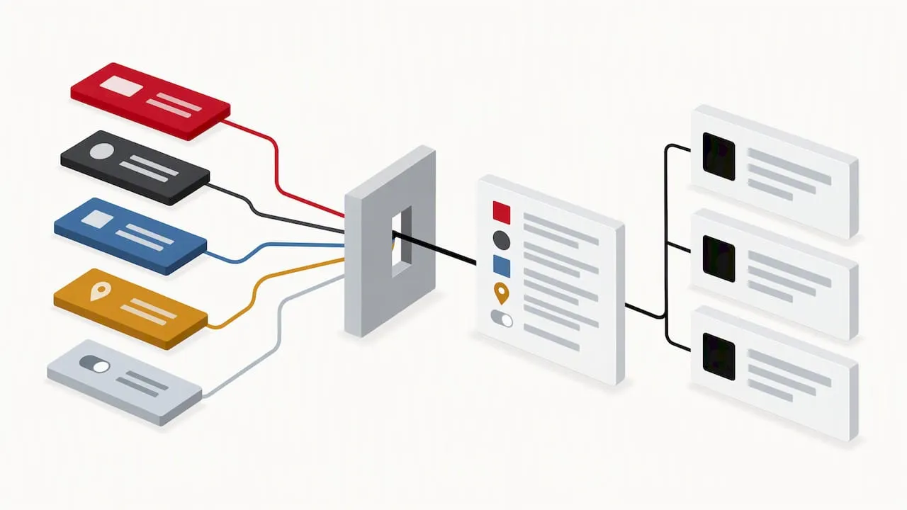 Structured job fields forming searchable vacancy