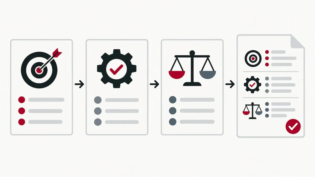 Three assessment stages arranged on one record